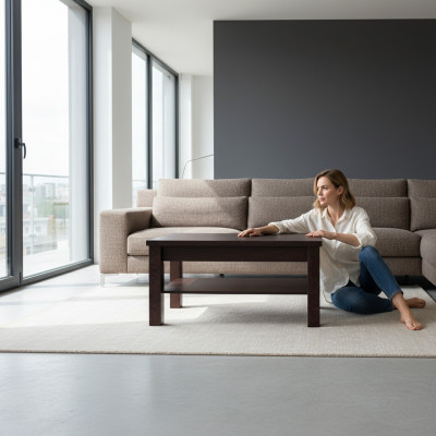 stolik kawowy designerski stolik boczny Designerskie stoliki drewniane stoły eleganckie prostokątne