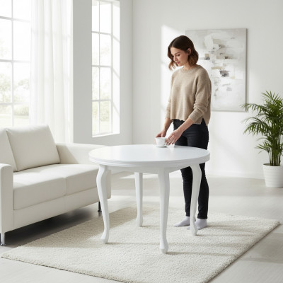 Klasyczny Okrągły Okrągły Tabela Drewno Design jadalnia stoły do ​​salonu