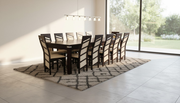 Design jadalnia Ustaw Krzesło Zestaw Tabela + 12 Krzeseł Zestawy Jadalnicze stoły Drewno
