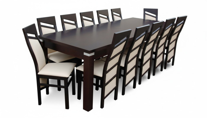 Design jadalnia Ustaw Krzesło Zestaw Tabela + 12 Krzeseł Zestawy Jadalnicze stoły Drewno