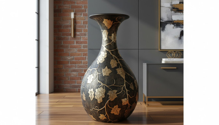 Wazon XXL Dekoracja Stołowa Wazony Deco Styl Antyk Rzeźba Figura Kielich Rzym 92cm