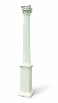 313 cm XXL Duża kolumna w stylu starej greckiej kawiarni z 1900 r. w stylu antycznym