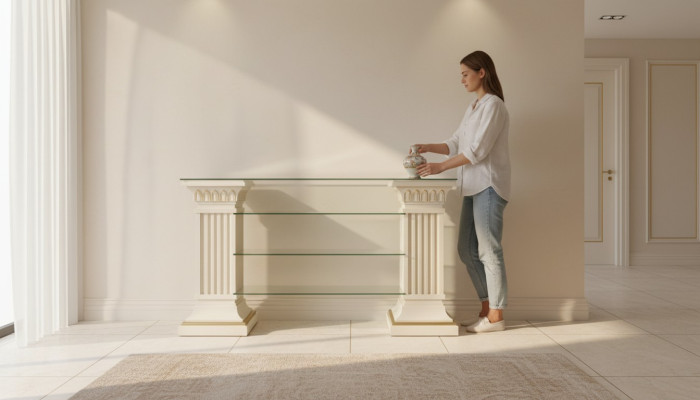 Design Galota Półka Szkło Kolumna Szafa Prezentuje Półki Szafa Salon 1848