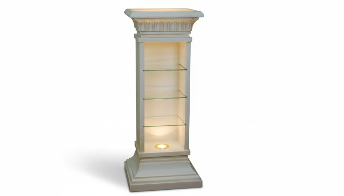 Design Galota Półka Szkło Witryny Kolumnowe Półki CD Szafa Lampa 6894 Nowość