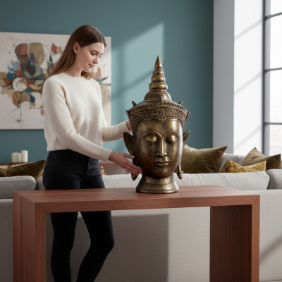 Figury Buddy Rzeźba Buddy Posągi buddyzmu Tajlandia Feng Shui dekoracyjne popiersie