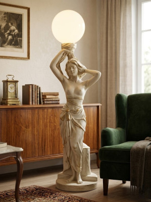 Lampa podłogowa w stylu antycznym, lampa podłogowa Lampa Lampy Life Size Oświetlenie