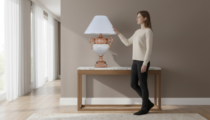 XXL Tabela Night Lampa Lampa Wazon Prawdziwy Praca fizyczna Lampa podłogowa Lampy Leuchten