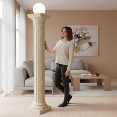 Designerska lampa kolumnowa Lampa Lampa abażur lampa dekoracyjna kolumna lampa podłogowa 6855 Nowość