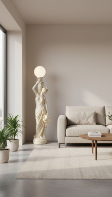 Antyczna figura life size z Oświetlenie lampa podłogowa Lampa Lampa podłogowa