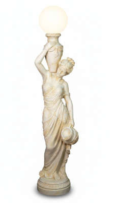 Antyczna figura life size z Oświetlenie lampa podłogowa Lampa Lampa podłogowa