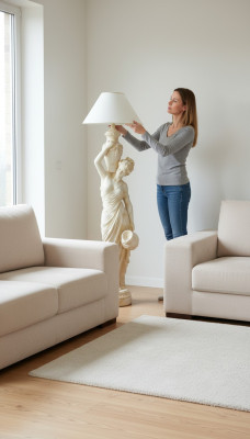 Lampa podłogowa do salonu Lampa lampy stojące XXL design Lampa rzeźba figurowa nowość