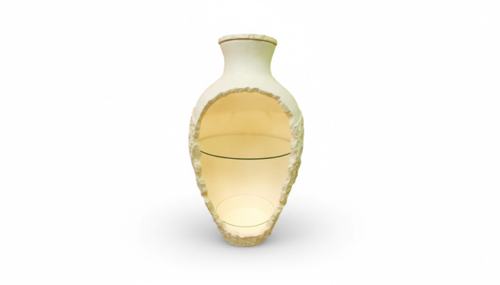 Design Vase Bar prezentuje lekką Galota ze szklanymi wstawkami Galota Vase Bar