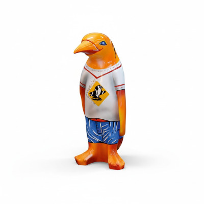 Design Luxury XXL 67cm Figurka Rzeźba Praca fizyczna Penguin Animal Sculptures Figurki