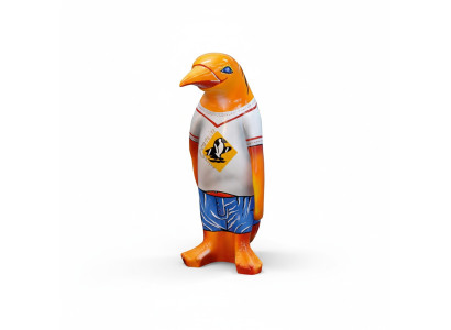 Design Luxury XXL 67cm Figurka Rzeźba Praca fizyczna Penguin Animal Sculptures Figurki