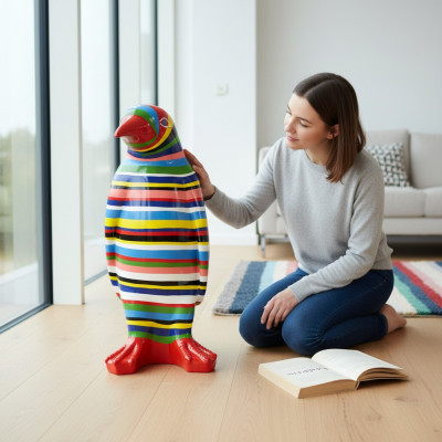 XXL Projektant Figura Praca fizyczna Figury malowane Rzeźba Rzeźby Statua Pingwin