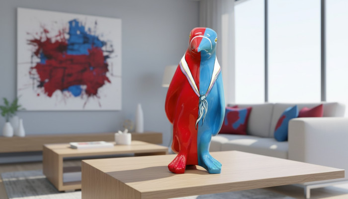 Projekt Pingwin Rysunek Statua Rzeźba Figurki Rzeźby Dekoracja Dekoracja 3075 Nowość