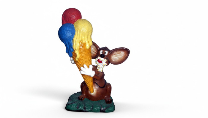 Projekt Mysz z Lody Postać Statua Rzeźba Figurki Rzeźby Dekoracja Lodziarnia