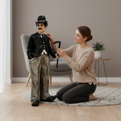 Projekt Chaplin Rysunek Statua Rzeźba Figurki Rzeźby Dekoracja Deco 5358 Nowość
