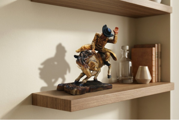 Projekt kowbojskiego rodeo koń rysunek statua rzeźba figurki rzeźby dekoracje 5641