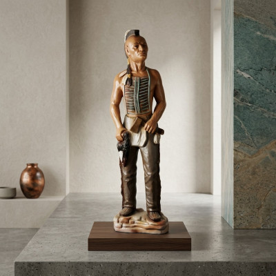 Figurka Indian USA Dzikiego Zachodu Statua Rzeźba Figurki Rzeźby Dekoracja Nowość
