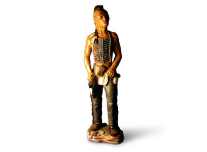 Figurka Indian USA Dzikiego Zachodu Statua Rzeźba Figurki Rzeźby Dekoracja Nowość