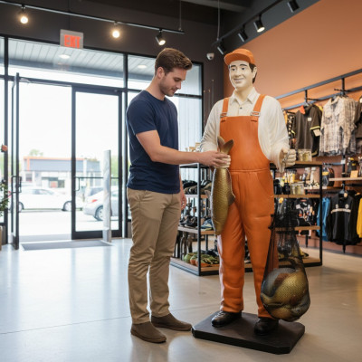 Projekt Rybak Rysunek Statua Rzeźba Figurki Rzeźby Dekoracja Deco 5661 Nowość