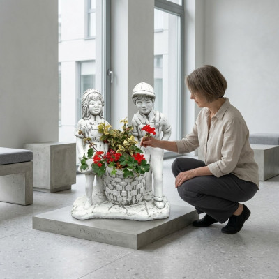 Doniczka naturalna dekoracja doniczkowa figura doniczki wazony ogrodowe