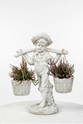 Figura Biała doniczka dekoracja doniczkowa figura doniczki ogrodowe