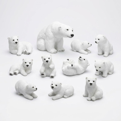 Figurka niedźwiedzia polarnego 21cm statua niedźwiedzia dekoracje ogrodowe figurki dekoracja posągów