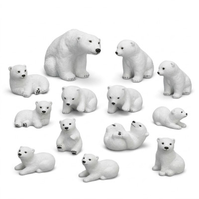 Figurka niedźwiedzia polarnego 18cm statua niedźwiedzia dekoracje ogrodowe figurki dekoracja posągów