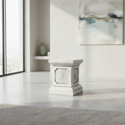 Dekoracja Kolumny Kolumny Kamienne Antyk Styl Roman Biały Decor Stojak Cokół