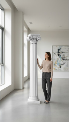 211cm Antyczne kolumny kolumny Kamienna rzeźba statua Roman Garden Style