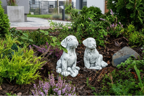 Dekoracja ogrodowa Patio psa Kamienne figurki Rysunek Dekoracyjna statua