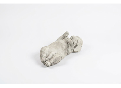 Dekoracja Ogrodowa Patio Psa Figurki Kamienne Figurka Dekoracyjna Biała Statua