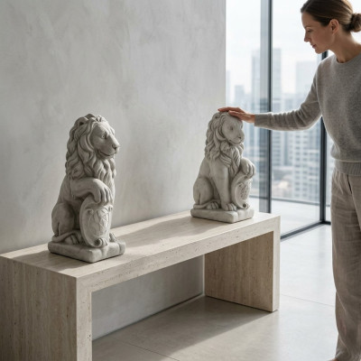 Figura ogrodowa lwa Patio Rzeźba ogrodowa Figury dekoracyjne Rzeźby