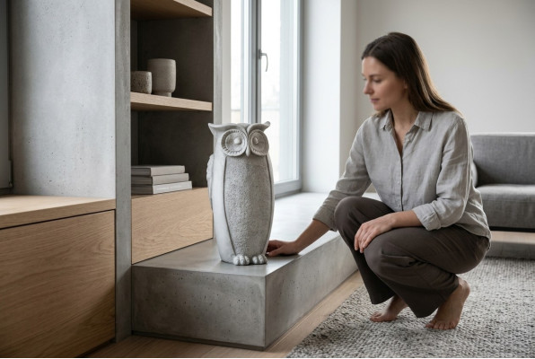 Dekoracje ogrodowe Sowa Patio Kamienne figury Dekoracyjna figura Statua natury