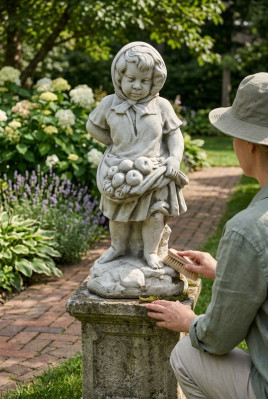 Dziewczyna 71cm Rysunek Statua Figurki Rzeźba Posągi Ogrodowe