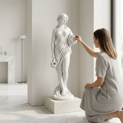 Fontainen Staw Figura Statua Eva Figurki Rzeźby Rzeźby Rzeźby