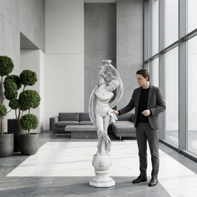 Figura Statua XXL Figura ogrodowa Kolumny wodne Rzeźba Posągi