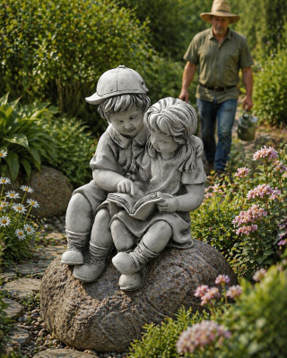 40 cm rzeźba dekoracyjna projekt figura statua figury ogrodowe szare naturalne posągi