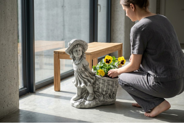 40 cm rzeźba dekoracyjna projekt figurka statua ogrodowa szare figury posągi natury