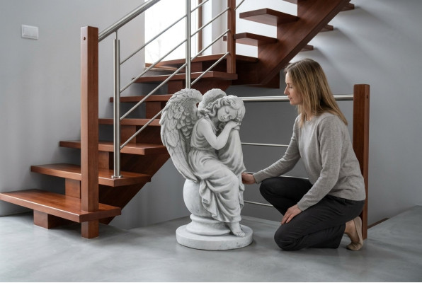 Anioł 36cm rzeźba projekt rysunek statua figurki ogrodowe posągi