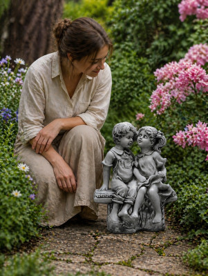40 cm rzeźba dekoracyjna projekt figura statua szare figury ogrodowe posągi natury