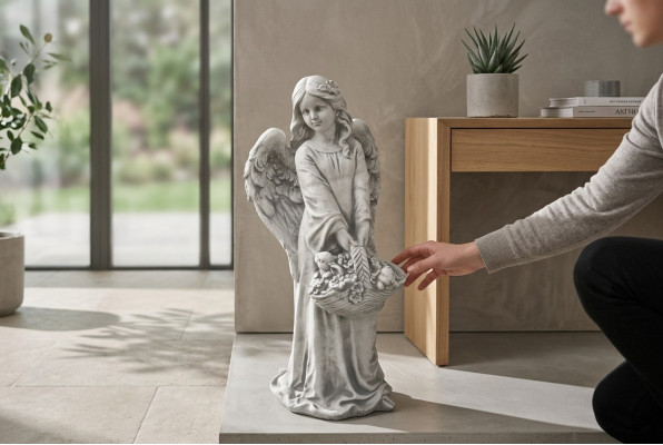 Kobieta 63 cm Projekt rzeźby Rysunek Statua Figury ogrodowe Posągi