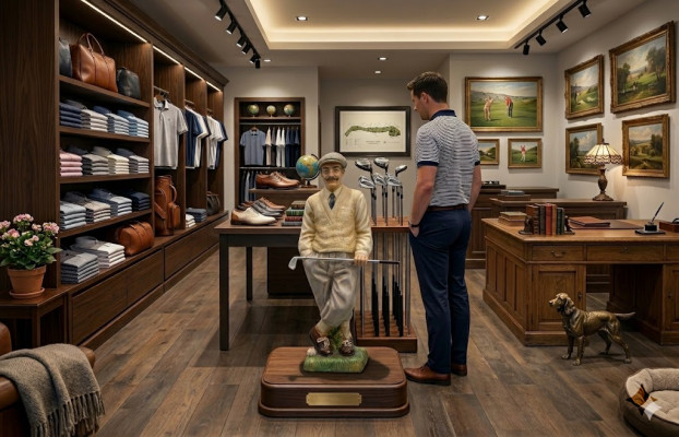 Projekt golfisty figurka statua rzeźba figurki rzeźby dekoracja dekoracja 7610