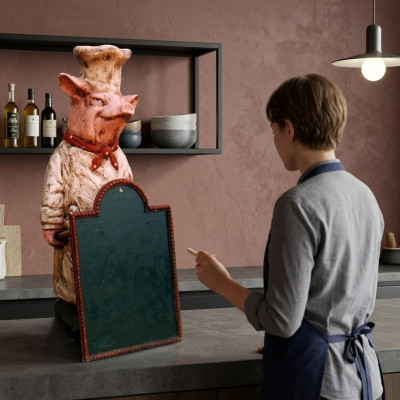 Stojak na restaurację Stół Stek Rysunek Statua Rzeźba Figury Rzeźby Gastro