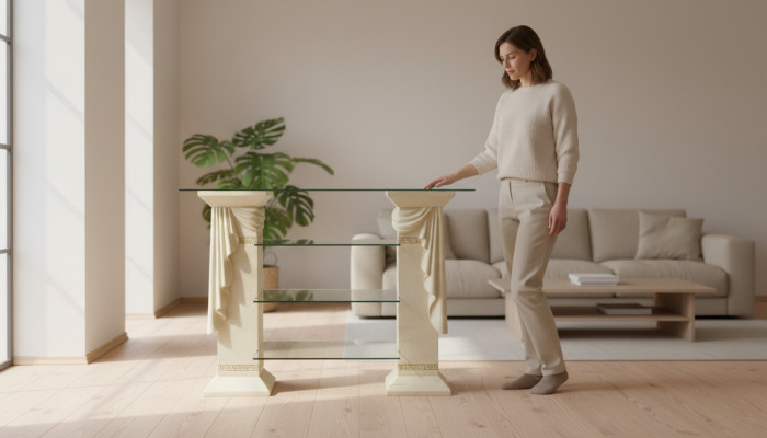 Design Galota Półka Szkło Kolumna Szafa Witryny Półki Szafa Medusa Kredens