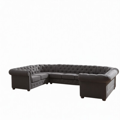 XXL Big Chesterfield Żywy krajobraz Sofa Podkładka Narożnik Siedziba U Shape Sofas Nowość