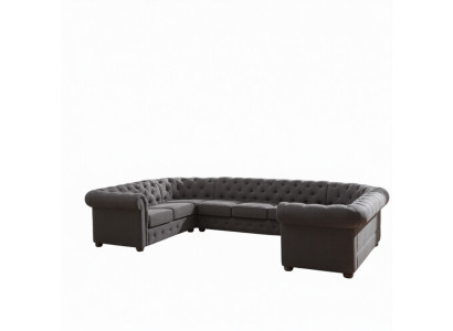 XXL Big Chesterfield Żywy krajobraz Sofa Podkładka Narożnik Siedziba U Shape Sofas Nowość