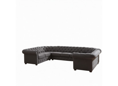 XXL Big Chesterfield Żywy krajobraz Sofa Podkładka Narożnik Siedziba U Shape Sofas Nowość